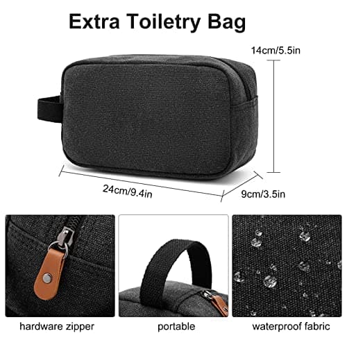 Travel Duffel Bag for Men Women, 40L Foldable Weekend Overnight Bag with Shoe Compartment & Shoulder Strap, Large Sport Gym Duffel Bag Hospital Holdall, Black — view 4