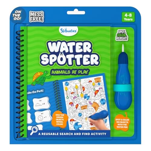 Skillmatics Water Spotter Animals, Travel Toy, Activity Book, Gift for Kids