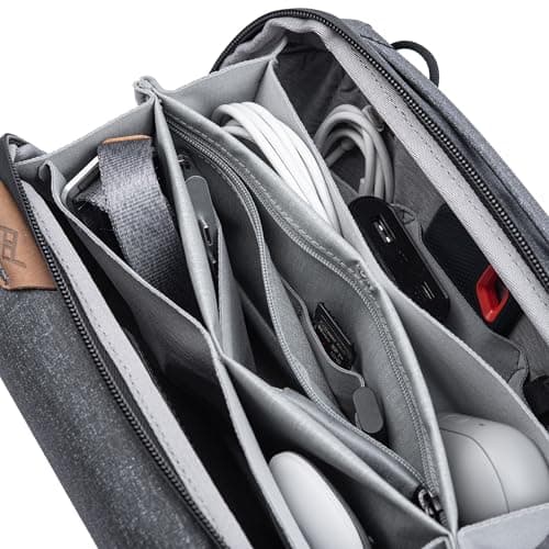 Peak Design Tech Pouch, Charcoal, Electronics Organizer for Travel or Everyday Carry, Origami-Style Storage, Cable Pass-Through, Weatherproof Recycled Nylon, Gear Carry Bag for Men and Women — view 4