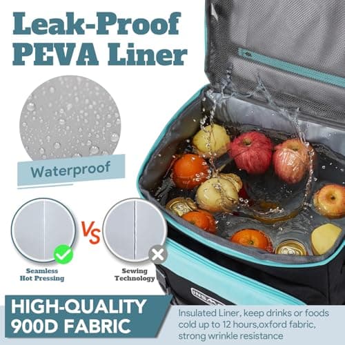 INSMEER Large Cool Bag with Wheels 50L/80 Cans 2-in-1 Foldable Design — view 5