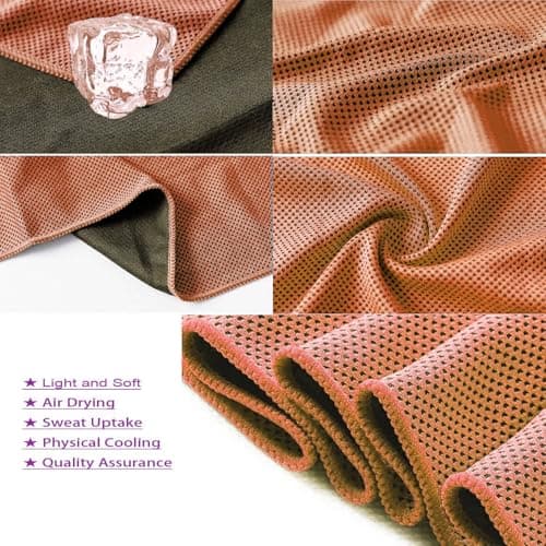 VAKKI Cooling Towel, Ice Cold Sports Sweat Towels for Instant Relief Perfect Coolings Scarf Neck,Forehead, Wristband, Bandana, Stay Cool from Over Heating During All Kinds of Sport and Exercise — view 2