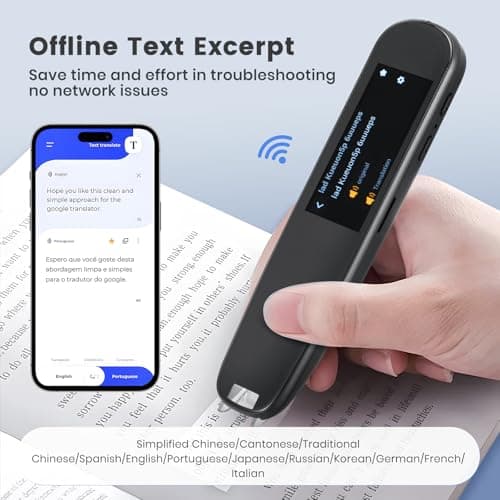 HuuppHip Scan Reader Pen with OCR Technology, 112 Language Translator, 12 O — view 5