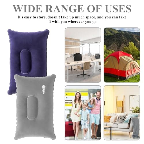 SMCEHEYA 2x Inflatable Pillows 32 * 22cm Blow Up Pillow Travel Pillow — view 6