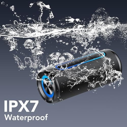TIMU Portable Bluetooth Speaker Powerful 30W Wireless Speaker with 3 EQ Modes IPX7 Waterproof Bluetooth 5.4 TWS Pairing 30H Battery Life with 3 Modes RGB Lights for Outdoor/Party/Beach/Travel/Gifts — view 4