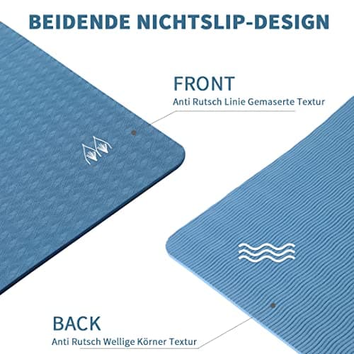 Good Nite Yoga Mat Foldable Portable Non Slip Exercise Mat TPE 183x61x0.6cm — view 5