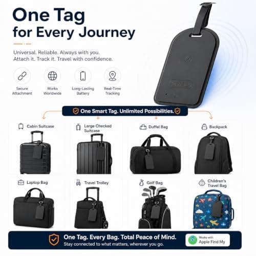 Luggage Tracker Tag with Built-In Locator No Extra Tracker Needed — view 3