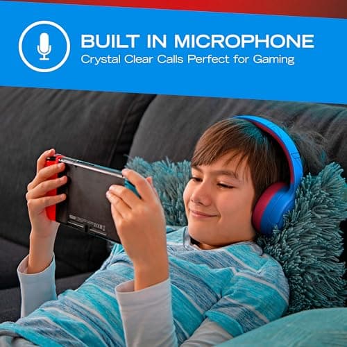 PowerLocus Kids Active Noise Cancelling Headphones, with Fabric Carry Case — view 3