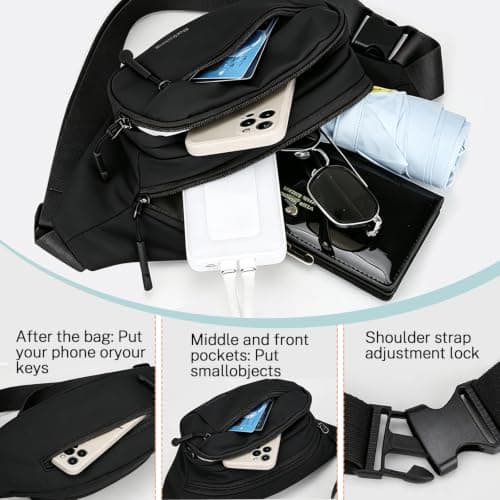 Bumbag Fanny Pack for Men,Waterproof Wowen Waist Bag — view 4