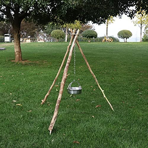 Yuzita Camping Tripod Board - Turn Branches into Campfire Tripod, Stainless Steel Campfire Support Plate with Adjustable Chain for Hanging Cookware - Perfect Accessories for Outdoor Cooking — view 2