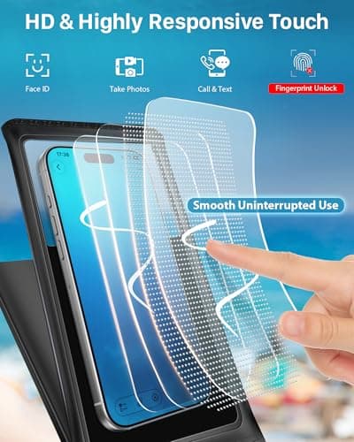 YOSH Waterproof Phone Pouch [3D Double Space] 1 Pack, Fits Up to 7.5" Black — view 6
