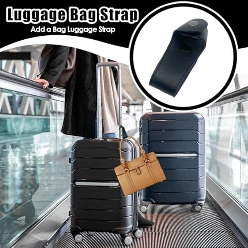Luggage Belt Strap - Secure Attachment Strap, Small Buckle Design, Faux Leather Travel Accessory | Packing Organizer for Cruise, Laptop Tablet Camera Messenger Gym Bag Use, Multi-Purpose Fit — view 3