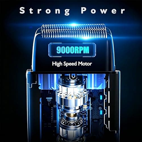 Beard Trimmer for Men - Cordless Electric Foil Beard Hair Trimmer Shavers with LCD Display, Rechargeable Electric Razor Face Trimmers Gifts for Him — view 4