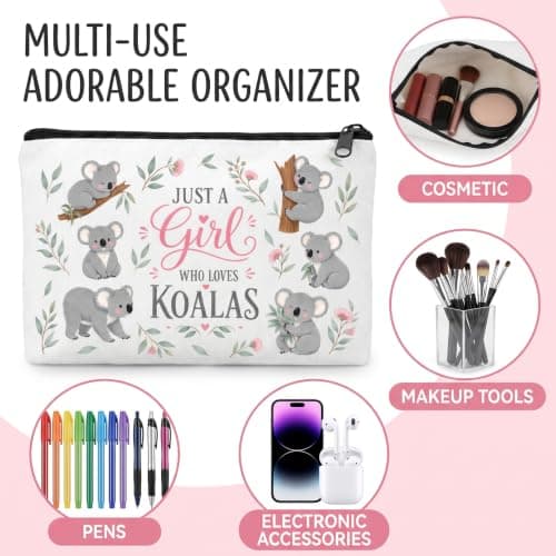 prezentz Koala Gifts for Girls Koala Makeup Bag Socks and Keyring Set — view 3