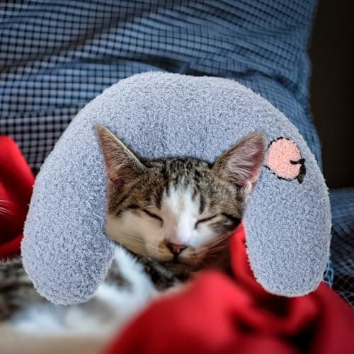 VICASKY U Shaped Cat Pillow for Kittens Neck Protection 4 Pack — view 3