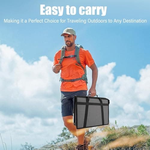 Satellite Carry Case, Outdoor Travel Bag for Mini Canvas Satellite Dish Storage Bag Handbag for Outdoor Travel RV and All Accessories — view 2