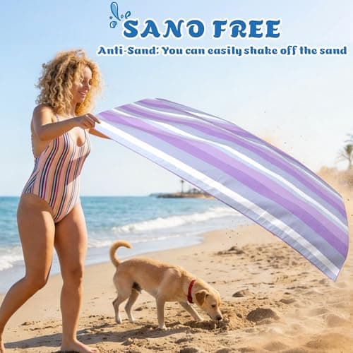Anavasi Microfibre Beach Towels for Adults, 1 Pack 180 x 90cm 100% Recycled — view 3