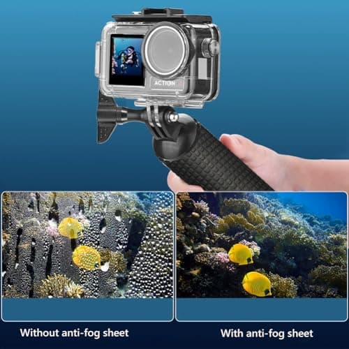 YHTSPORT Action Camera Diving Accessory Kit for DJI Osmo Action 5 Pro/Action 4 /Action 3, Waterproof Case + Waterproof Floating handle, Action Camera Mount Accessories Kit for Water Sport — view 6
