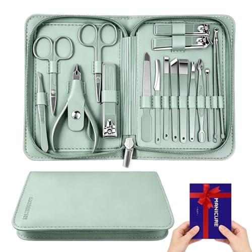 Wosyoodo 17 Pcs Nail Clippers Set with Toenail Clippers