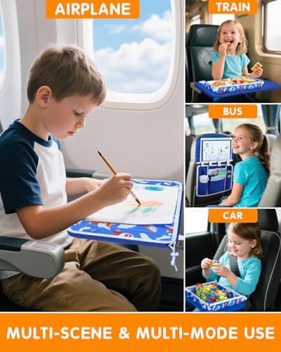 Airplane Tray Table Cover with Pocket Organizer & Tablet Pocket, Kids 1-5 — view 5