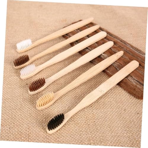 Disposable Bamboo Toothbrush 10pcs Natural Wood Travel Set — view 6