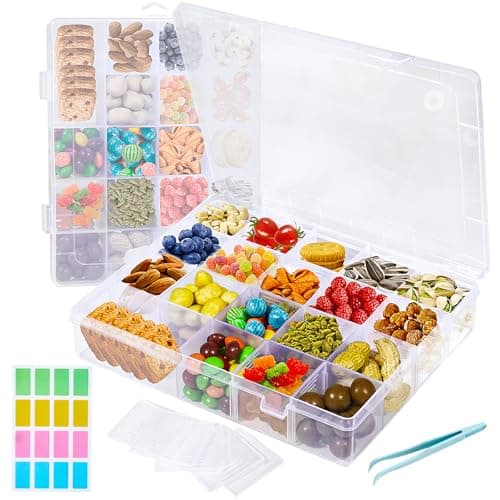 Mispudin 2 Pack Travel Snack Box with Compartments, Snackle Box for Plane