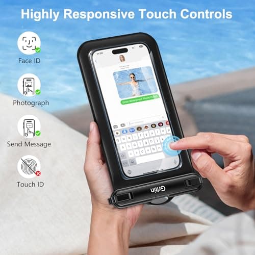 Gritin Waterproof Phone Pouch,2Pack IPX8 Waterproof Phone Case for Swimming — view 4