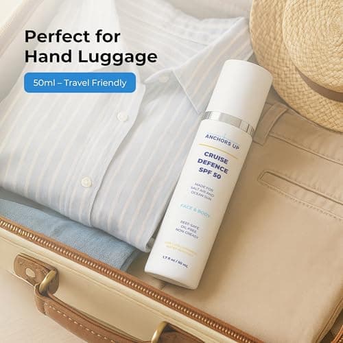 Cruise-Designed SPF 50 Sunscreen – Travel Size 50ml – Reef-Safe, Water & Wind Resistant Sun Cream – Fast-Absorbing, Non-Greasy – Made for Deck Days, Shore Excursions & Ocean Sun — view 5