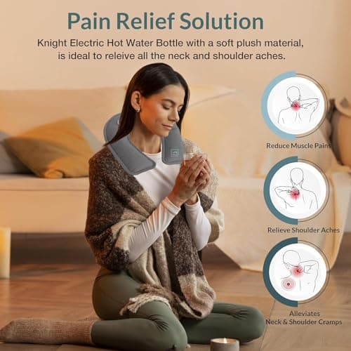 Bargain House Rechargeable Electric Neck Warmer Heating Pad Grey — view 2