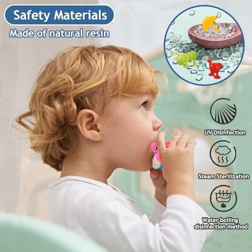 Suction Toys, Kids Building Toys for 3 Year Olds, 10Pcs Baby Sensory Sucker Toys,Toddler Travel Window Stress Release Game,Infant Birthday for 4 5 6 7 Years Old Boys Girls — view 2