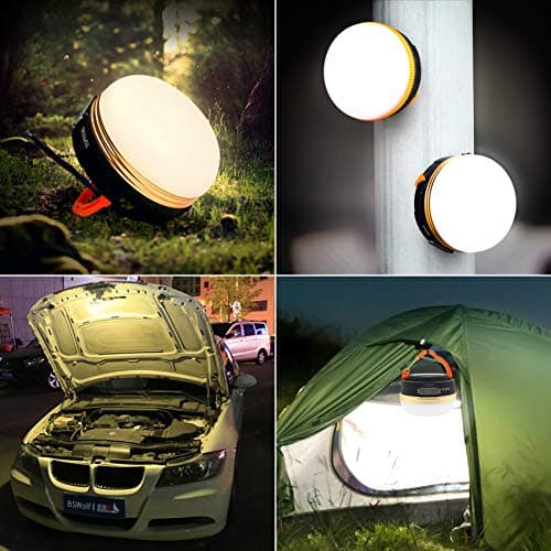 Mostop 2 Pack Camping Light Lantern LED USB Rechargeable Lamp Waterproof 3 Modes Power Bank Tent Lights for Outdoor Camping Hiking Emergency — view 5