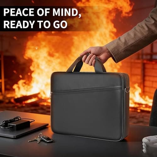DocSafe Laptop Bag 15-15.6 Inch with Trolley Strap,Fireproof & Waterproof — view 6