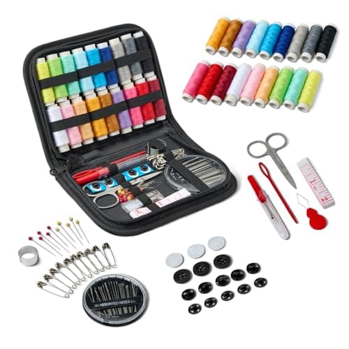 Amazon Basics Portable Travel Sewing Kits, Large, Black