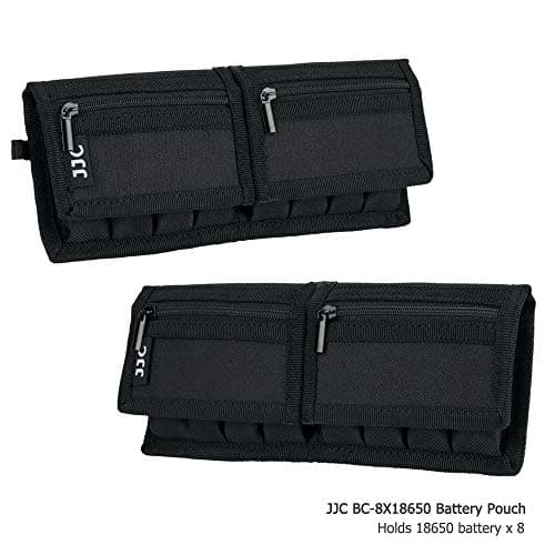 JJC Polyester Battery Pouch with Zippered Pocket for 8 Pcs 18650 & SD Card — view 2