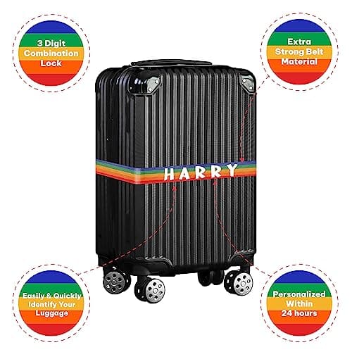 Lockable Personalised Luggage Strap for Suitcases Travel Belt Tag 0 — view 3