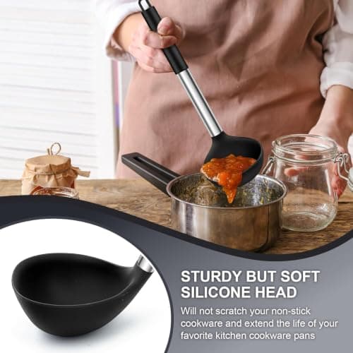 Joyfair 7 Pcs Kitchen Utensils Set for Cooking (Non Scratch, Black) — view 4
