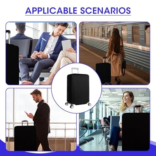 26-28 Inch Elastic Suitcase Cover Black Travel luggage Case Protector — view 6