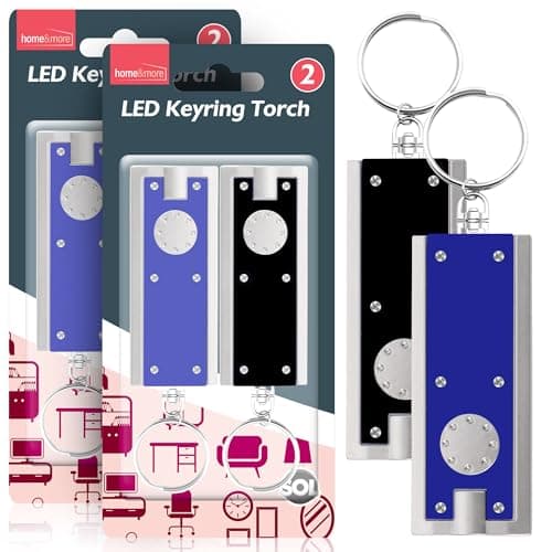 SOL 4pk LED Keyring Torch Compact Pocket Light with Built in Batteries Mini Keychain Lamp for Camping Hiking Outdoor Travel Emergency Use Portable Bright Utility Illumination
