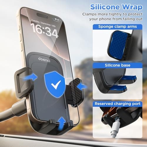 doenci Car Phone Holder, Super Suction Cup & 9 Inch Flexible Gooseneck Arm — view 6