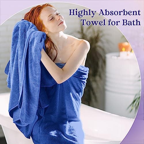 24 Pcs Bathroom Towel Set Bath Towels Bulk Include Hand Towels Washcloths Bath Towels Set Microfiber Coral Velvet Absorbent Towels for Bath Fitness, Bathroom, Sports, Yoga, Travel (Multicolor) — view 4
