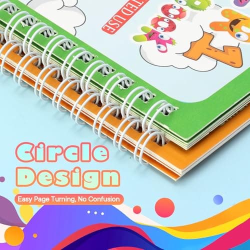 5 Pack Reusable Water Coloring Book for Toddlers, Water Doodle Book Toys, Paint with Water Books,Mess-Free Coloring Book, Portable Educational Doodle Drawing Toy, Educational Learning Kits Gifts — view 5