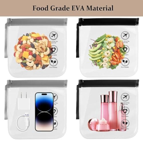 2pc Airport Security Liquids Bags - Clear Travel Toiletry Bag, Airport Liquid Bag, TSA Approved Waterproof Wash Bags Travel Accessorie Holiday Essentials for Women/Men 20X20cm — view 5
