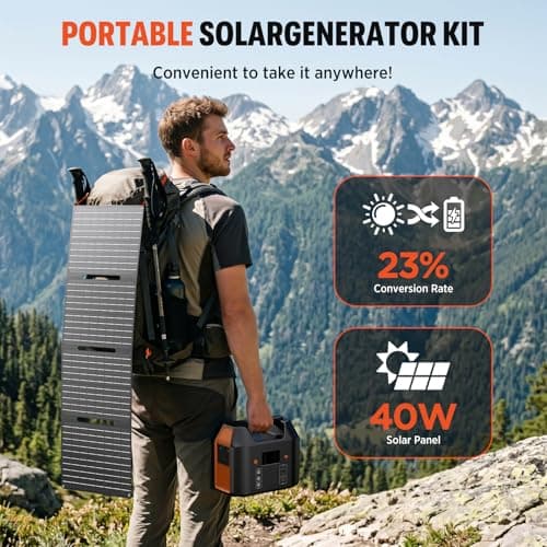 SinKeu Portable Power Station 97.68Wh with 40W Solar Panel,Camping — view 3