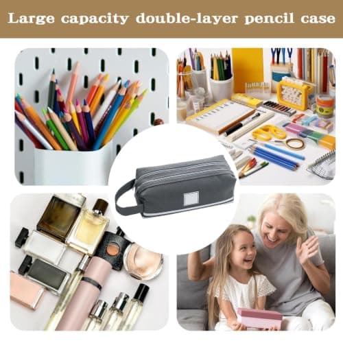 Pencil Cases For Students, Double-Layered Stationery Organizer Pouch — view 6