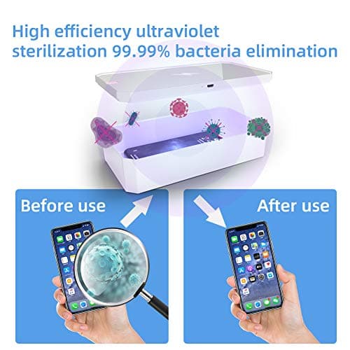 UV Steriliser Box Portable UV Sanitiser Wireless Charger Phone Cleaner Anti-Bacterial Disinfection Box for Masks, Keys Watch and Daily Accessories — view 3