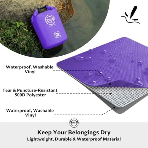 STOVER 5/10/25/30/40L Waterproof Dry Bag- Roll-Top Backpack w/Phone Case- Kayaking, Hiking, Camping, Boating- Men/Women — view 2
