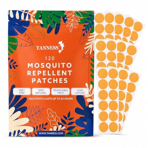 Tanness Mosquito Patches (x120) – Natural Insect Repellent, Designed to Repel All Types of Mosquito, Midge & Insects - The Mosquito Repellent Patches Offer 24 Hours Protection (2880 Hours per Pack)!