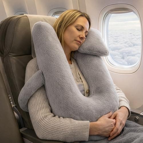 YORKING Travel Pillow for Car Seat, Multifunctional Car U-Shaped Pillow, Rear Seat Supports and Body (Grey) — view 5