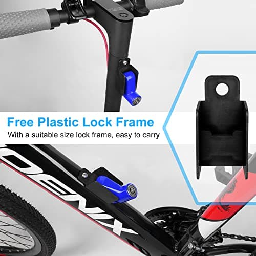 Ainiv Bike Lock, Disc Brake 1300mm/12mm Cycling Cable Lock with 2 Keys,Electric Scooter Accessory Anti-Theft for Xiaomi M365/Pro,Bike, Electric Bike, Skateboards, Strollers, Lawnmowers, B Blue — view 6
