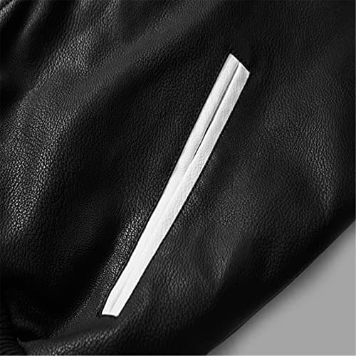 Leather Jacket Men's Genuine Leather Vintage - Outdoor Jacket Men's Waterproof Winter - Sports Jacket Without Hood Leisure Jacket Modern Long Sleeve Leather Jackets With Stand-Up Collar Softshell — view 4