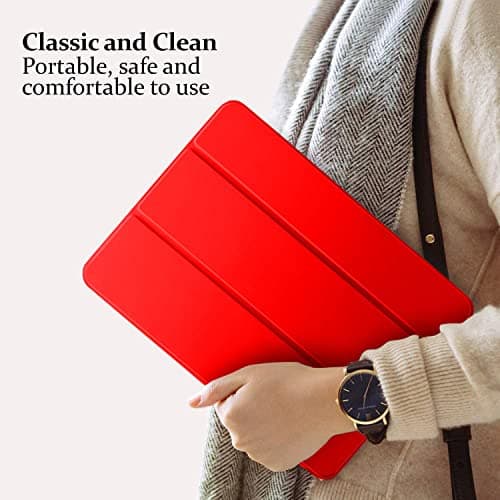 For Apple iPad 10.2 inch 9th/ 8th/ 7th Generation, Smart Magnetic Stand Case, Leather Cover with Magnetic Closure, Anti-Scratch and Lightweight Case (2021/2020/2019) (Red) — view 3